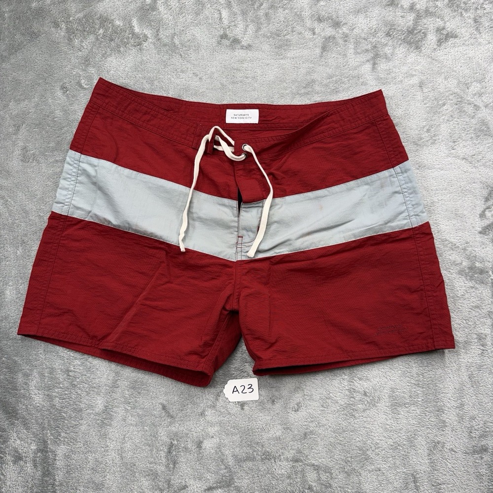 Saturdays New York City Swim Grant Boardshort Mens Sz 34 Beach Shorts